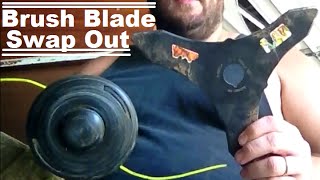 DIY How To Turn Your Weed Trimmer Head Into A Brush Cutter Blade To Clear Land And Property