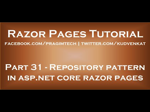 Repository pattern in asp net core razor pages
