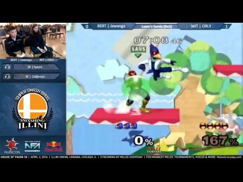 House of Paign 10 - BERT | Jawanga (Falco) vs. WIT | ORLY (C. Falcon) - SSBM - Loser's Semis