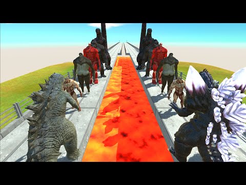 Fight Along The Lava River | Who is Faster and Stronger? - ARBS