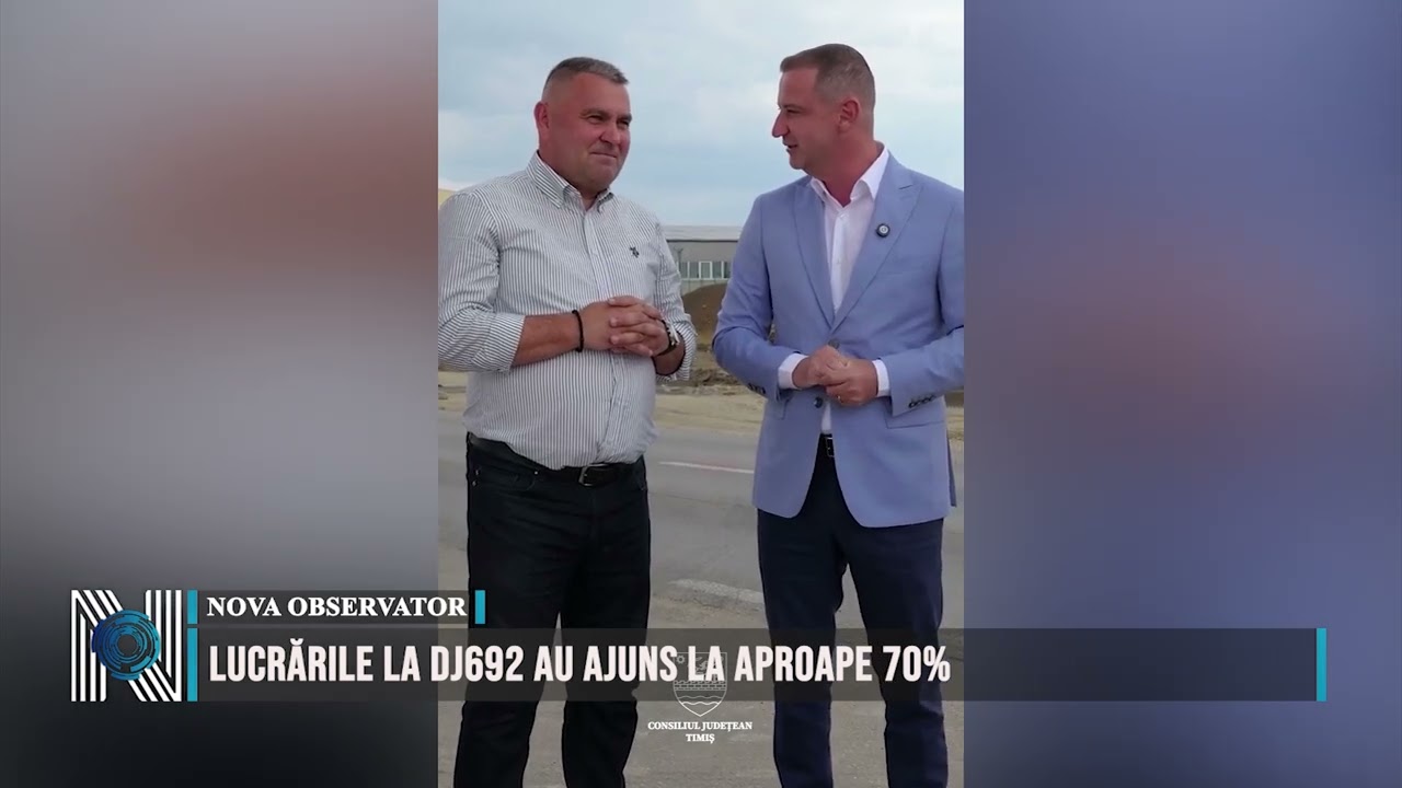 Lucrările la DJ692 au ajuns la aproape 70%