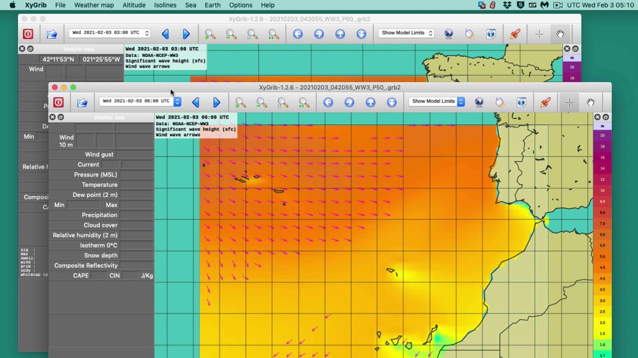 Viewing Wave Data in XyGrib