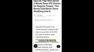 The risk behind the OpenAI IPO