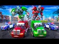 Monster Truck Transformers: Police Cars, Trucks Saves the City From the Rage of Evil Robot in Action