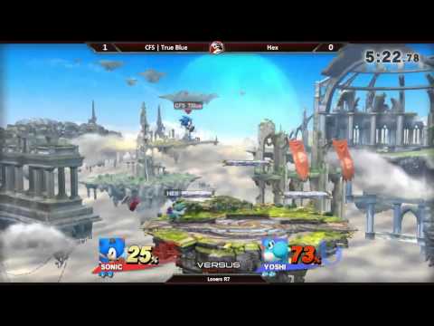 Smash 4 Versus Weekly 8/13/15 - Losers R7 - True Blue (Sonic) vs Hex (Yoshi)