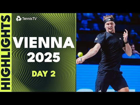 Zverev vs Fearnley Epic; Musetti, Rublev, Cerundolo Feature | Vienna 2025 Day 2 Highlights