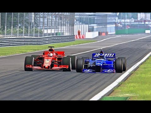 Ferrari F1 2018 vs Ligier F1 1995  - Monza