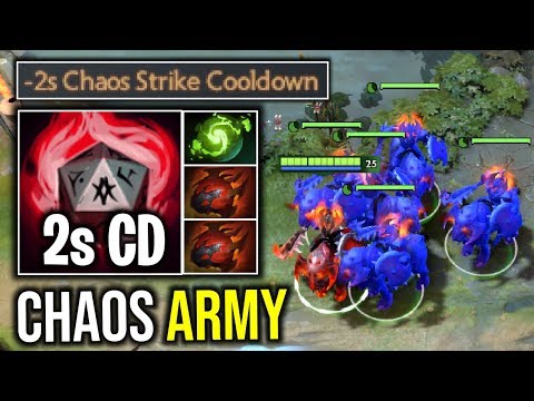 CHAOS ARMY..!! 2s CD Chaos Strike 2x Heart Chaos Knight 7.21d | Dota 2
