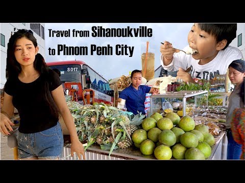 Viaje com o ônibus Phnom Penh Sorya de Sihanoukville para a cidade de Phnom Penh