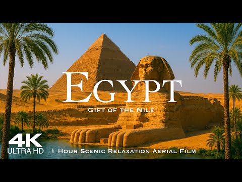 [4K] EGYPT مصر 🇪🇬 1 Hour Drone Aerial Relaxation Film of the Pyramids of Giza, Cairo & Alexandria 