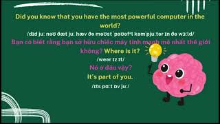 Shadowing English Day 8 | The Amazing Brain 🧠 | Luyện Nghe Nói Tiếng Anh Mỗi Ngày