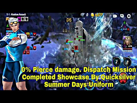 0% Pierce Damage Dispatch Mission Completed By Quicksilver Summer Days Uniform - Marvel Future Fight