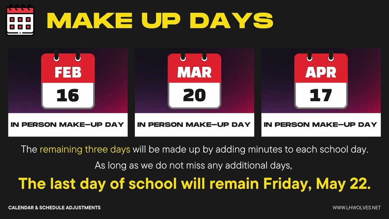 Lake Hamilton Calendar Update | 2025-26 School Year