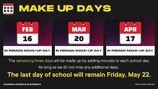 Lake Hamilton Calendar Update | 2025-26 School Year