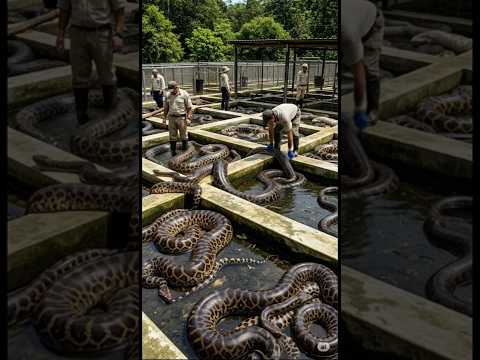 Anaconda Farm 2 Real Camera Footage #anaconda #snake