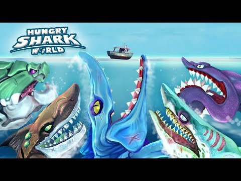 ALL "!!" LARGE SHARKS!!! - Hungry Shark World | Ep 55 HD