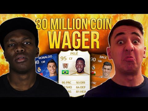 Fifa 14 | 30 MILLION COIN WAGER | EsonGib Vs KSI | Pele Vs Full Legend Team