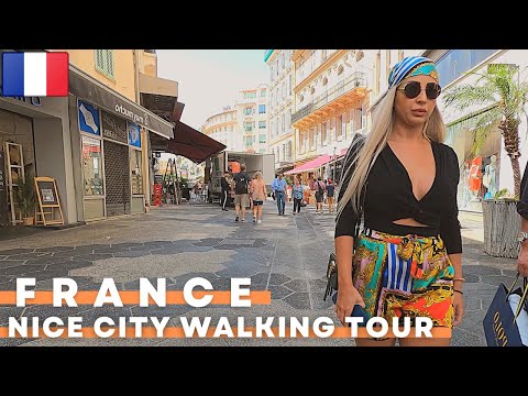 Nice France 2022 Walking Tour Around Bars,Restaurants,shops,Bazaar&Old City | 26 May | 4k UHD 60FPS