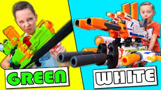 Using Only ONE Color of NERF Guns to Build Nerf Combo