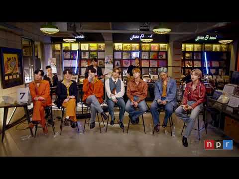 BTS performing Spring day live at the tiny desk concert