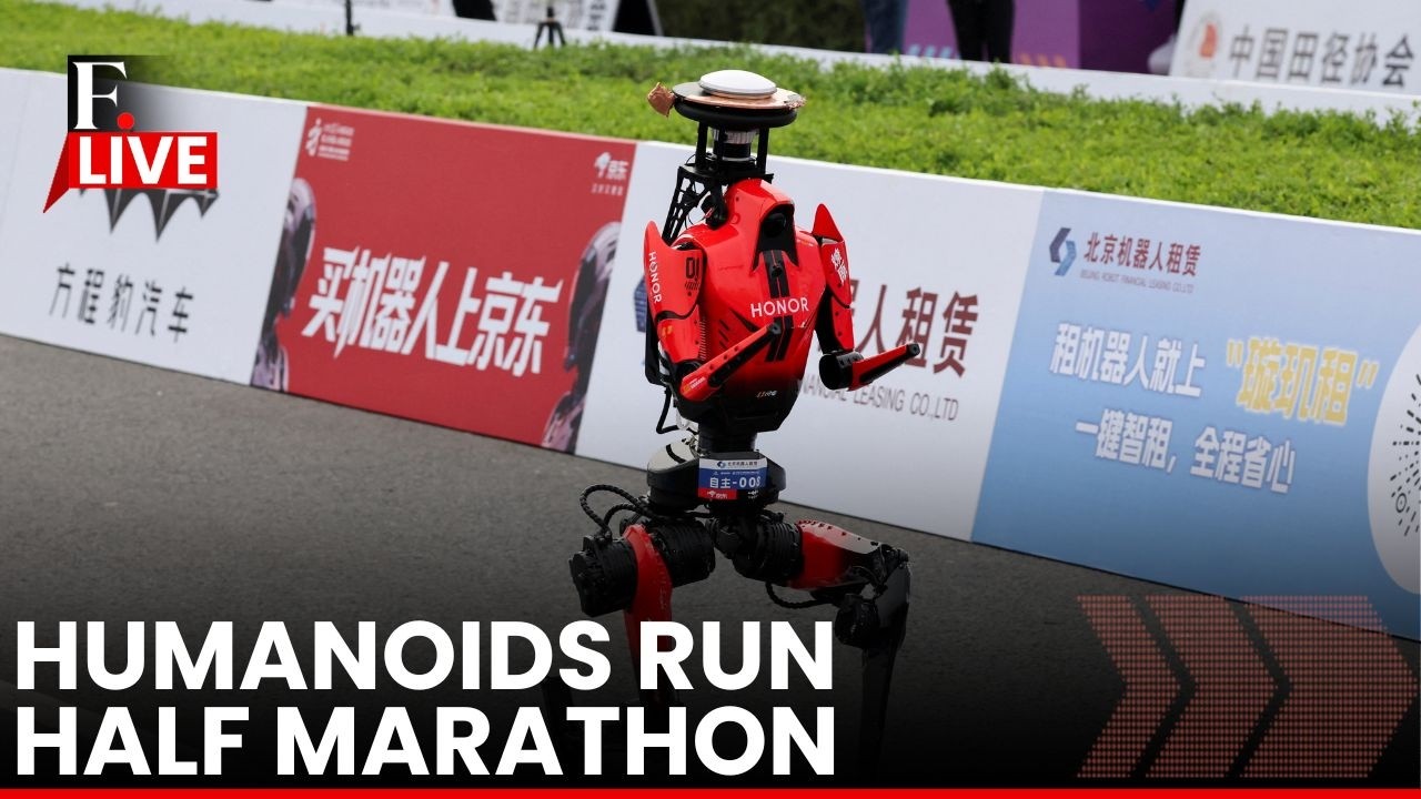 LIVE: More Than 300 Humanoid Robots Run Half Marathon in China | Beijing E-Town | N18G