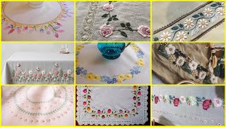 Latest hand embroidery designs for tablecloth / borderline embroidery/ embroidery border #handmade 