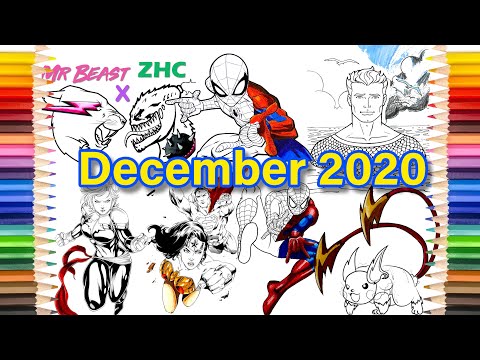 SUPERHEROES And Spider-Man Coloring Pages - Monthly Collection (December 2020)