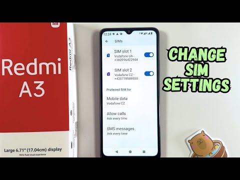 How to Change SIM Settings on Xiaomi Redmi A3