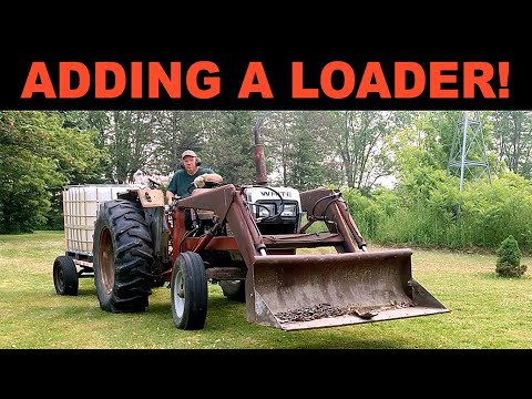 Adding a LOADER to a rusty old farm tractor! PLUS oil change
