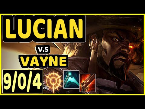 CHRISBERG (LUCIAN) vs VAYNE - 9/0/4 KDA BOTTOM ADC CHALLENGER GAMEPLAY - EUW