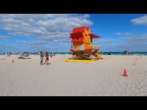 Virtual Walk | South Miami Beach | Inside The Clevelander Hotel to the beach | Ocean Drive | POV
