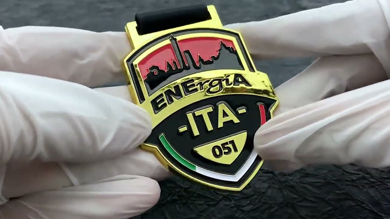 1004 - ENE Shield City Soft Enamel Marathon Medal