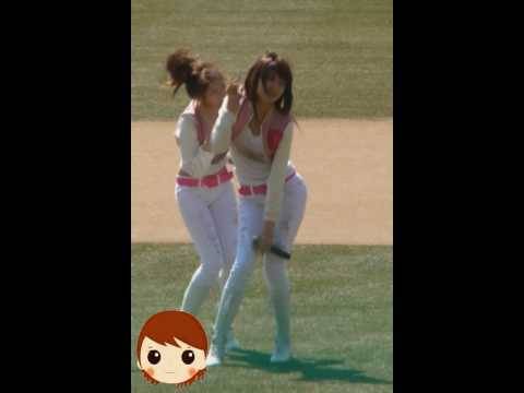 [Fancam] 100328 Sooyoung SNSD - Oh!@Pro Baseball Opening Game