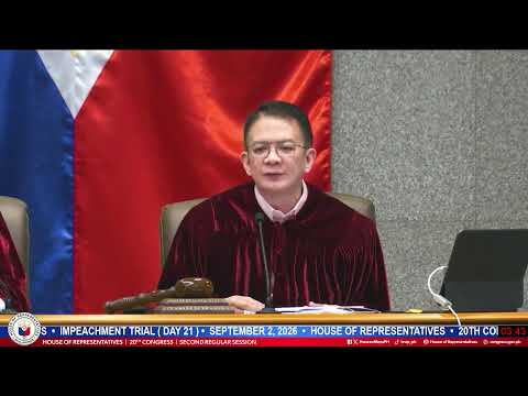 IMPEACHMENT TRIAL OF VP SARA DUTERTE (DAY 21)