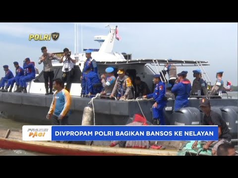 DIVPROPAM POLRI BAGIKAN BANSOS KE NELAYAN DI SUNGAI MUSI