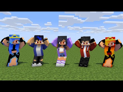 MONSTER SCHOOL : CHICKEN WING MEME APHMAU, FIRE AND ICE PRINCESS - MINECRAFT ANIMATION