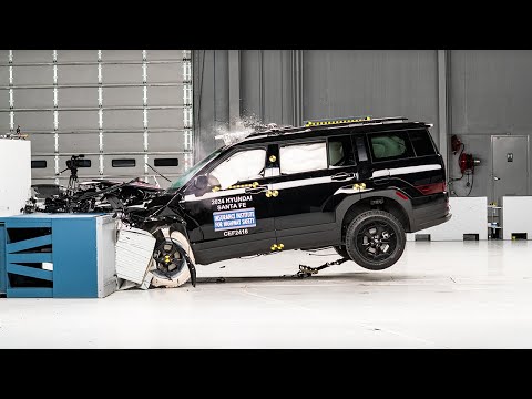 2024 Hyundai Santa Fe updated moderate overlap IIHS crash test