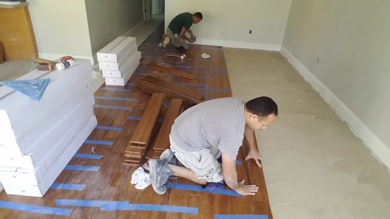 Instalacao de piso de Madeira