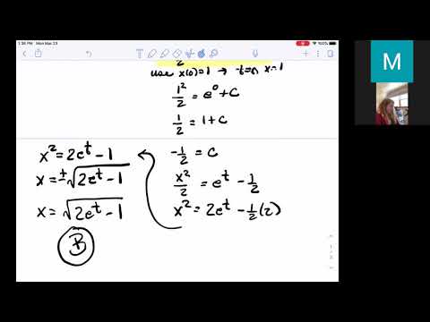 Quiz 7 #3 Separable Differential Equations