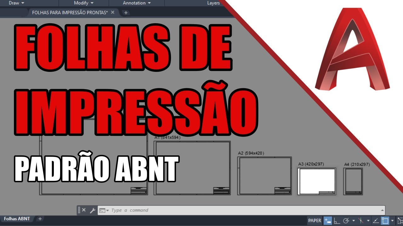 Como criar Folhas de Impressão RAPIDAMENTE no AutoCAD (A4 e A3)