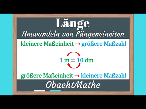 Length: Converting units of length | km - m - dm - cm - mm | explained simply | ObachtMathe