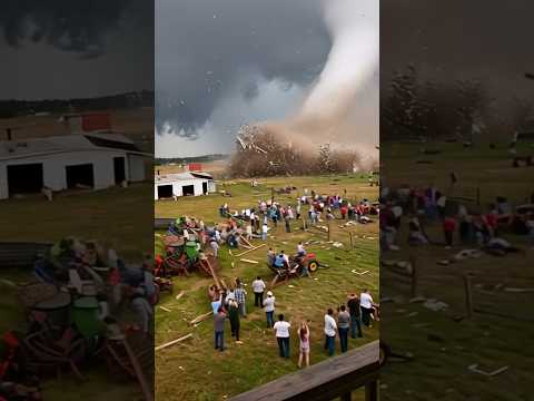 ⚠️ Moments Before a Tornado Hits a Midwestern Farm 😨 #shorts