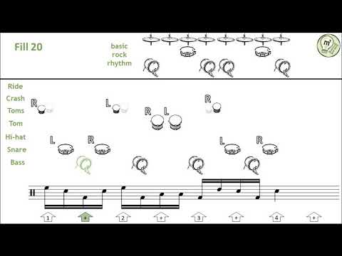 Learn drums with playalongs - Fill 20