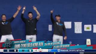 Javier Sanoja's 3rd home run of 2025 and 2nd of the game is a game-tying shot