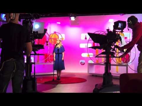 Studio footage of Sioned Terry's TV appearance on Heno.