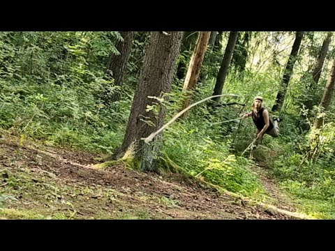 Homemade spear-thrower/atlatl/woomera demonstration