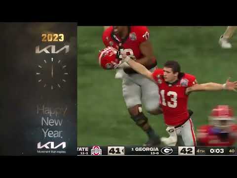 PERFECT TIMING: Georgia wins Peach Bowl during countdown New Year