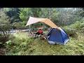 Camping in Rain - Cold and Grim - Dog - Tent - Solitude