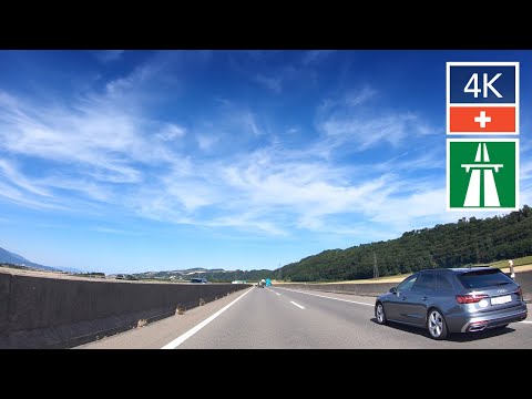 Driving around Lake Geneva Switzerland Autobahn Drive 🇨🇭Geneva to Murten