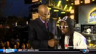 Lil Wayne High as Hell During a Interview At All-Star Game!